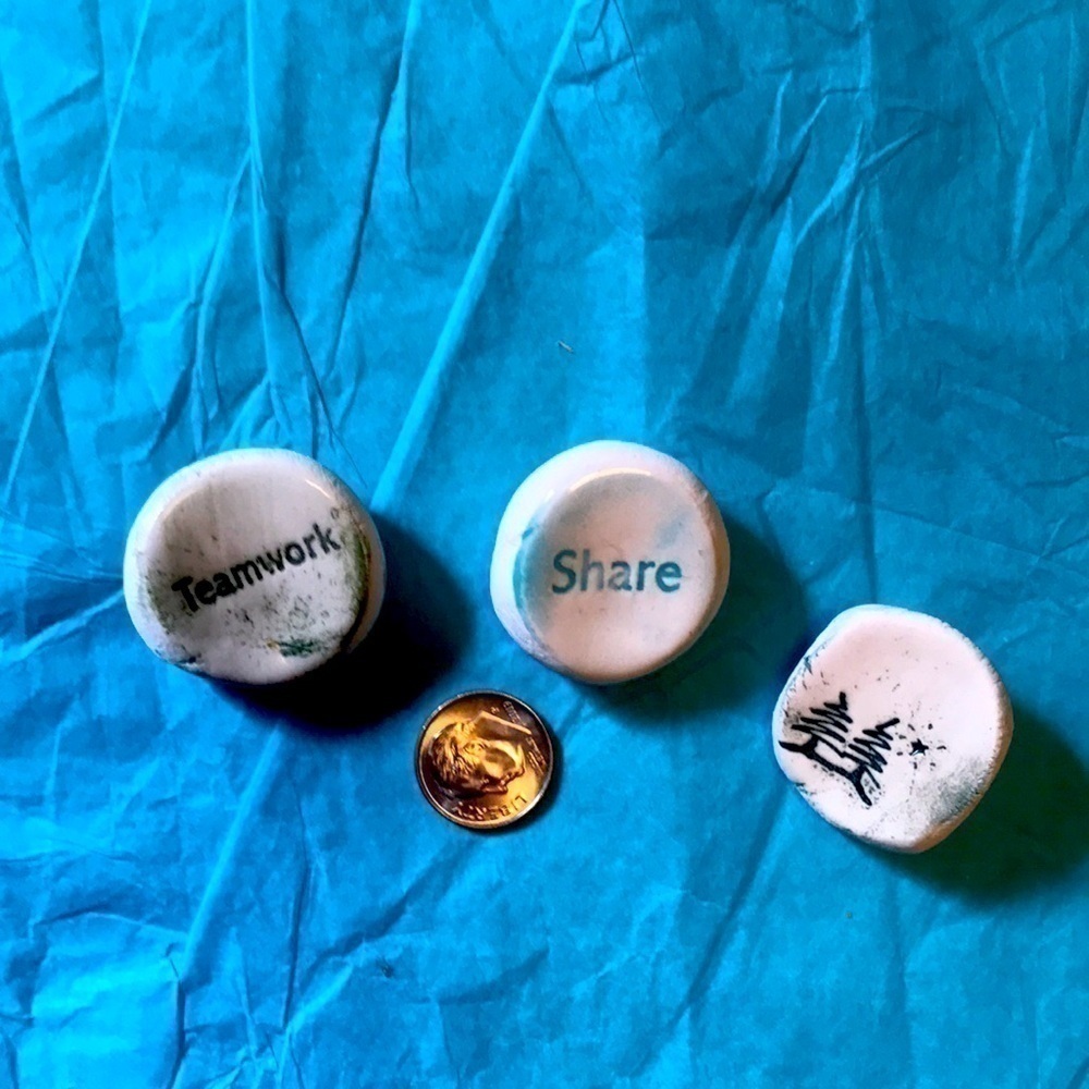 Clay Worry Stones-Teamwork/Share/forest trees 🌲